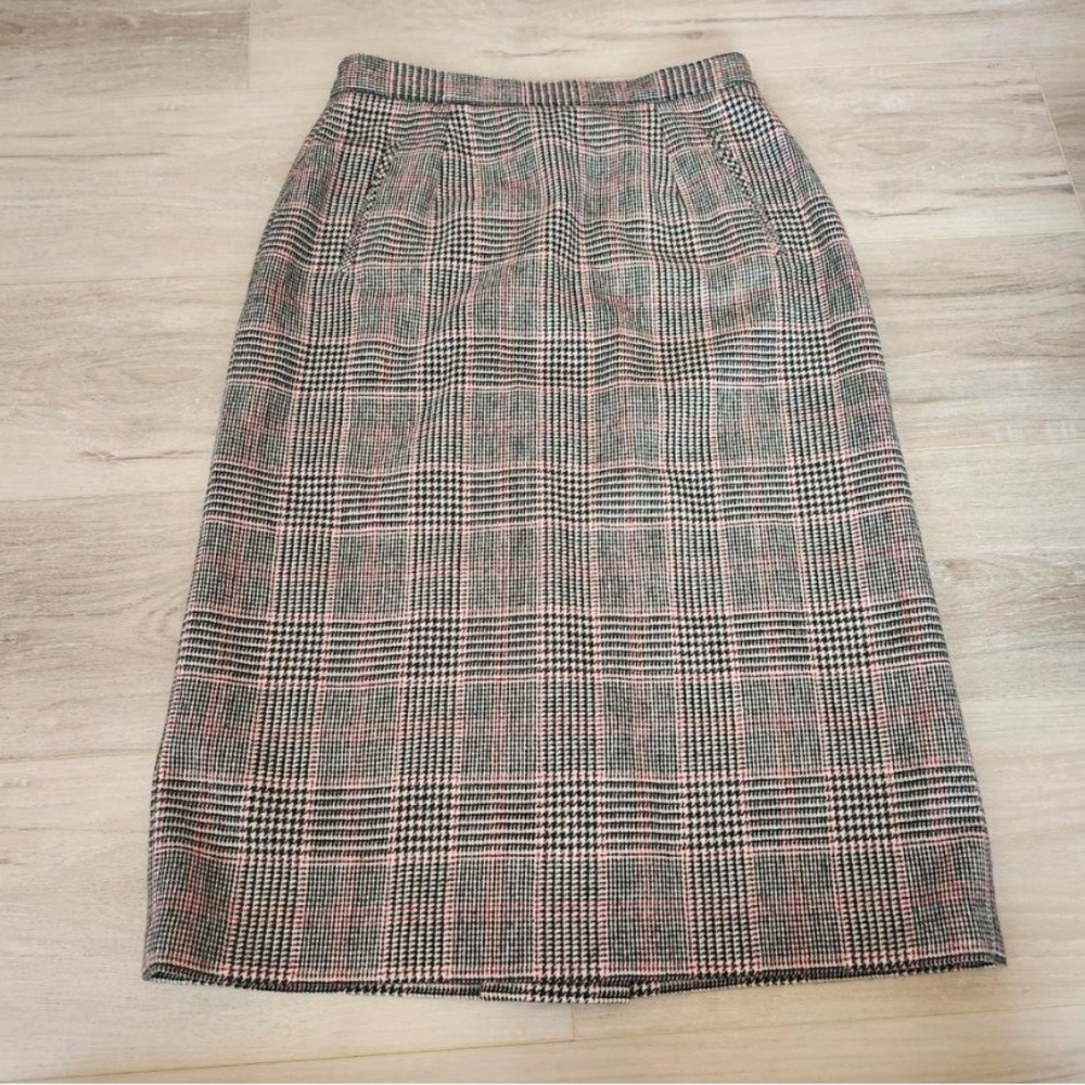 Vintage Classic Suburban Petite USA Plaid Women's Skirt 8